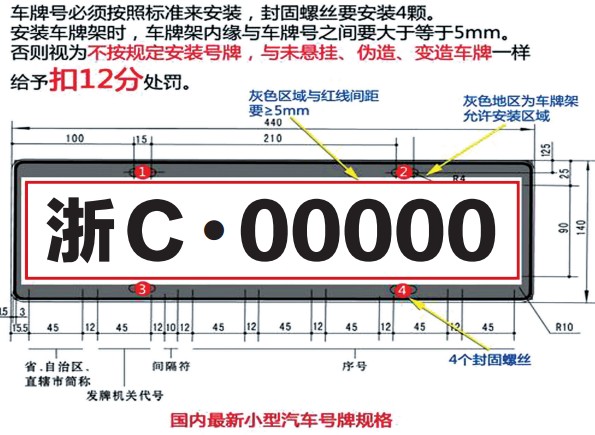 汽车牌照不能外套牌架?